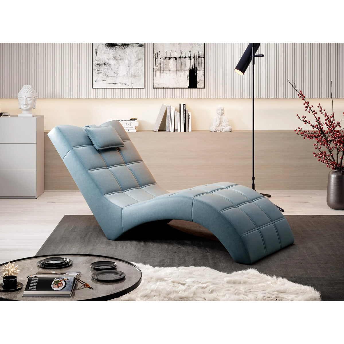 Sezlong LONDON, personalizabil materiale Gama Premium, 68x170x85 cm