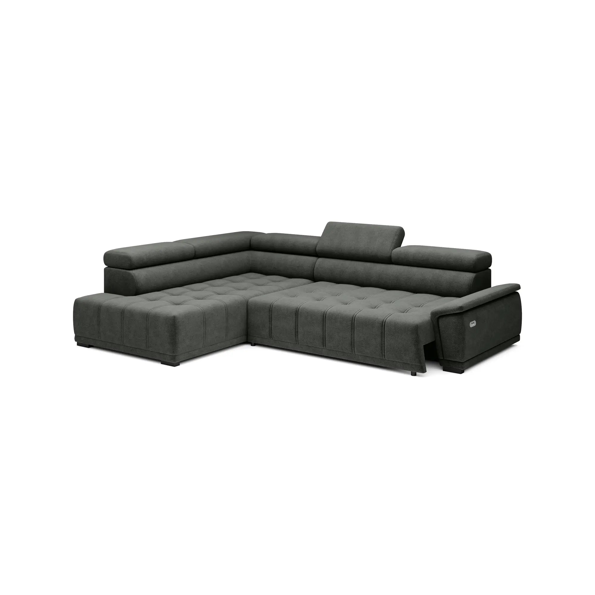 Coltar GREMIO, personalizabil materiale gama Premium, cu reglaj electric si tetiere reglabile, 283x206x100 cm
