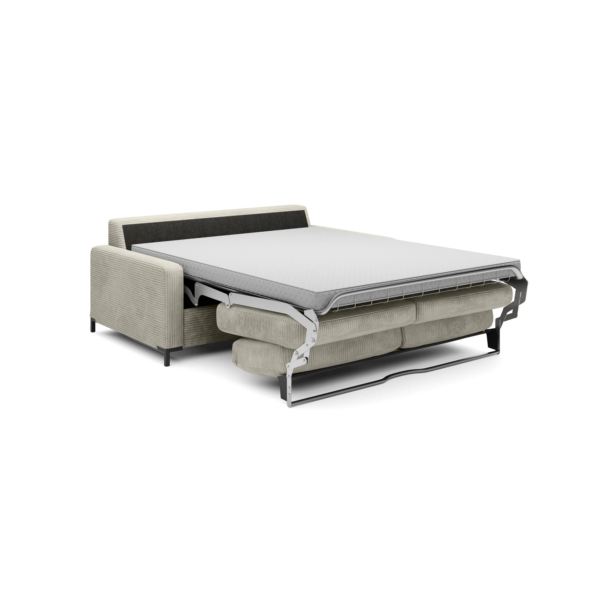 Canapea extensibila TINO 140, stofa catifelata albastru - Poso 05, Gama Premium, 187x97x84 cm