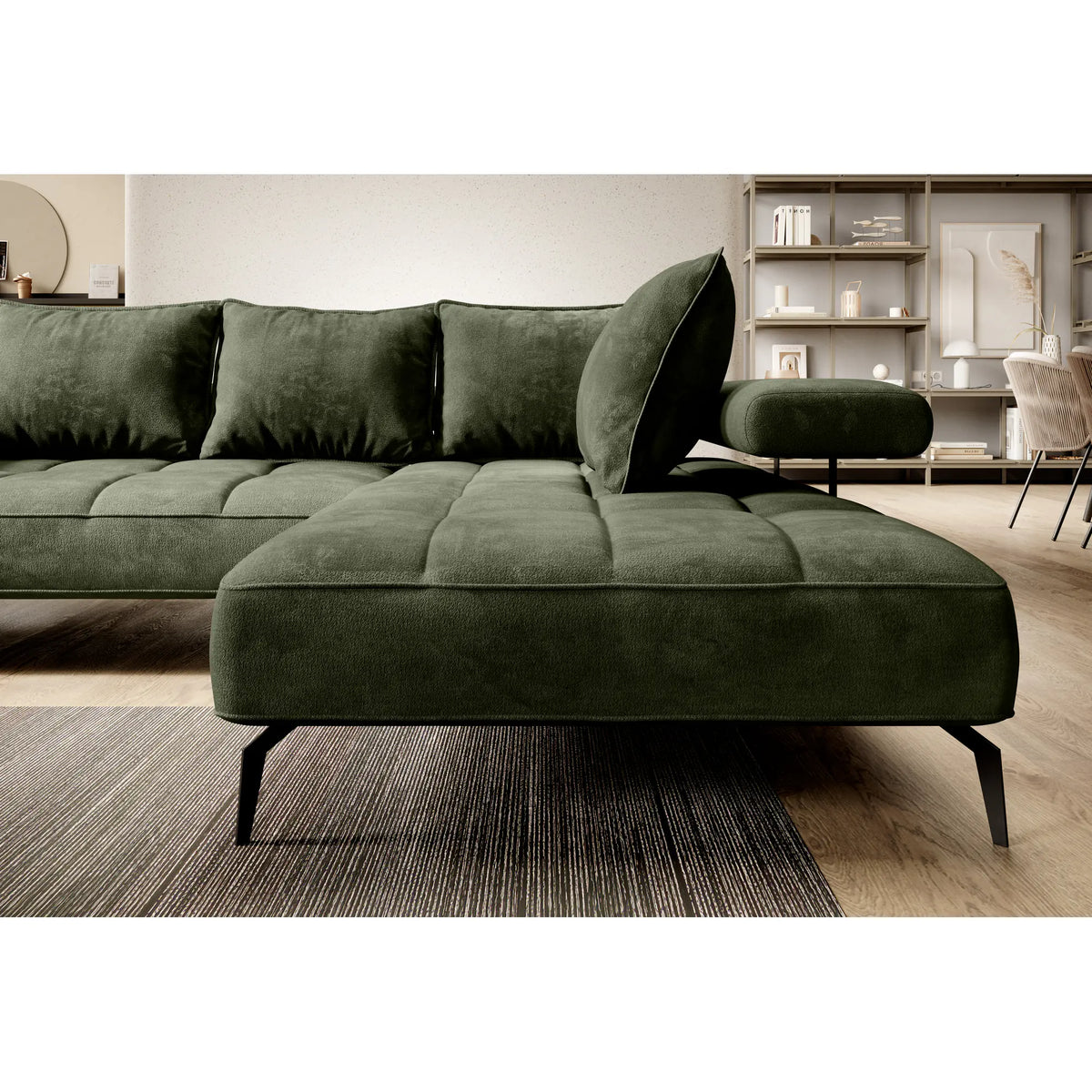 Coltar MONTELLA L, personalizabil material gama Premium, cu reglaj electric, 262x207x88 cm