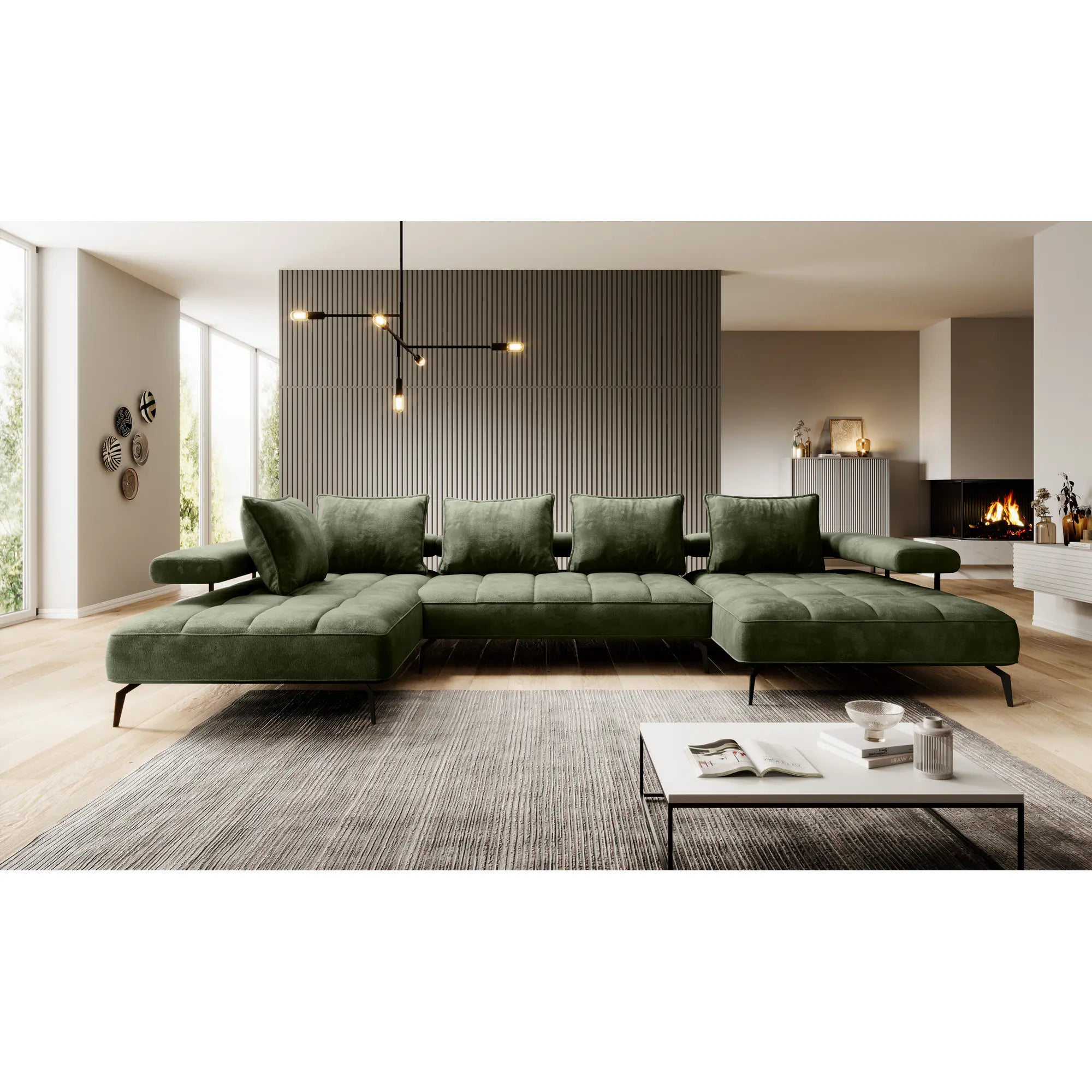 Coltar MONTELLA XL, personalizabil material gama Oferta Avantaj, cu reglaj electric, 372x207x88 cm