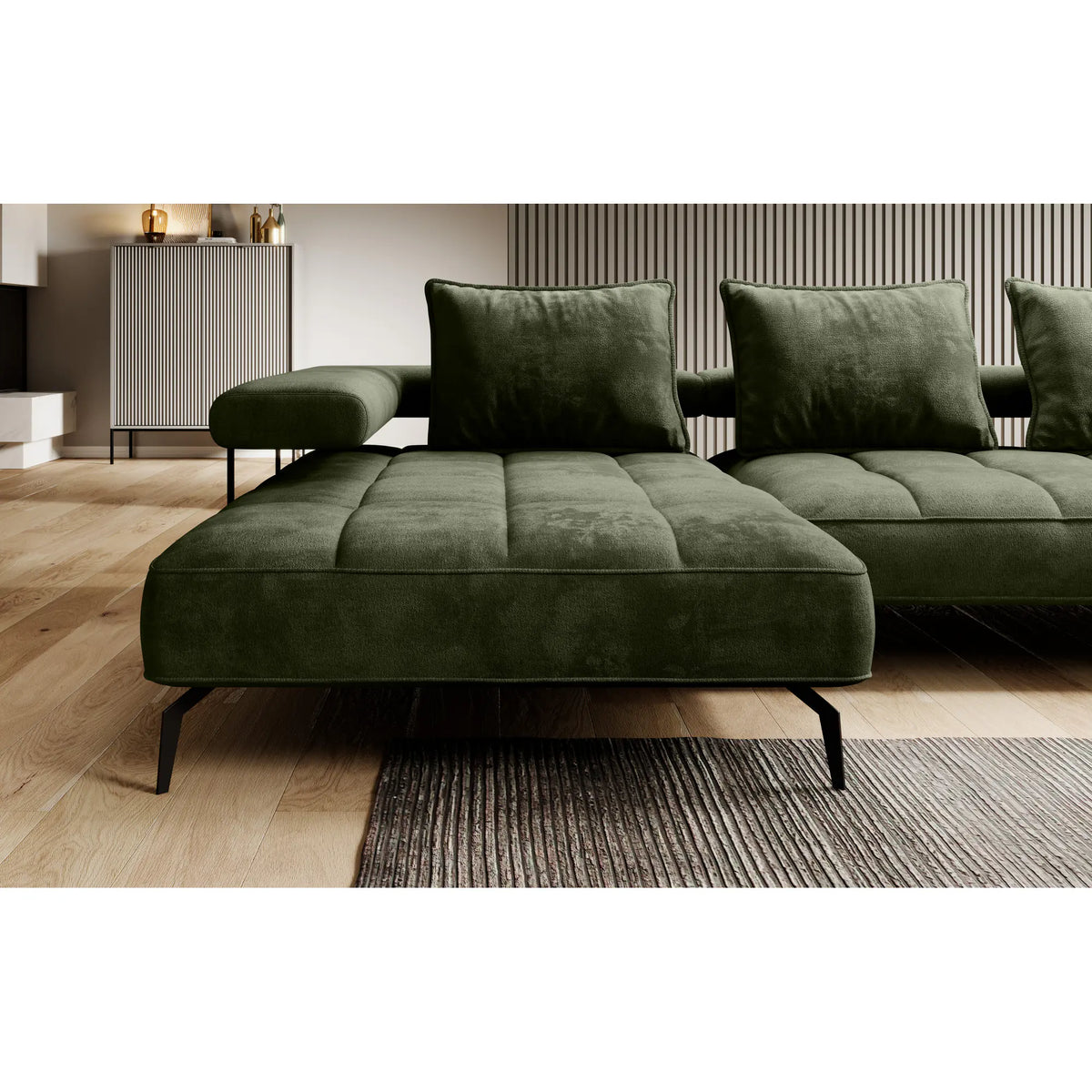 Coltar MONTELLA XL, personalizabil material gama Oferta Avantaj, cu reglaj electric, 372x207x88 cm