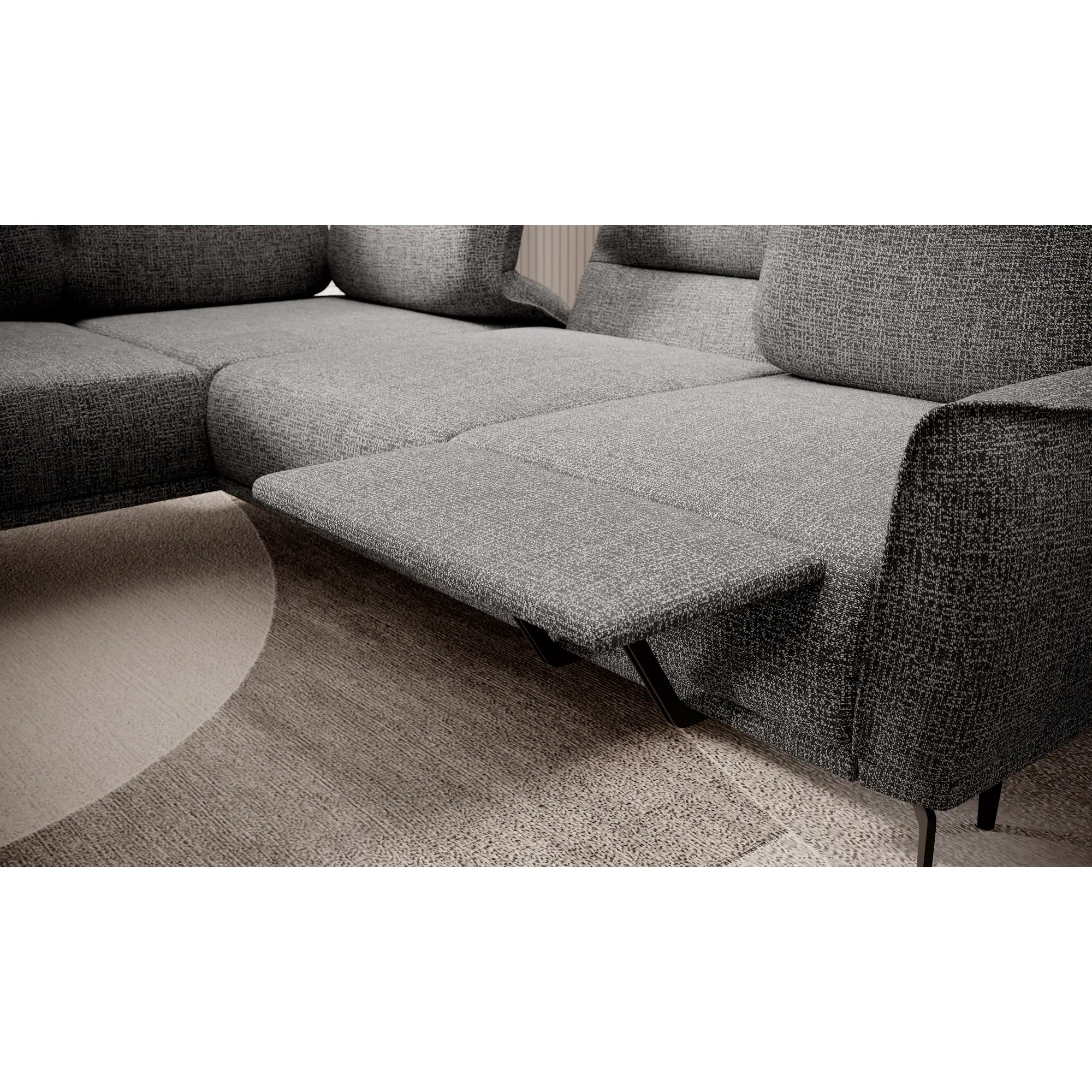 Coltar Storm L, personalizabil materiale gama Premium, cu reglaj electric, 286x231x103 cm