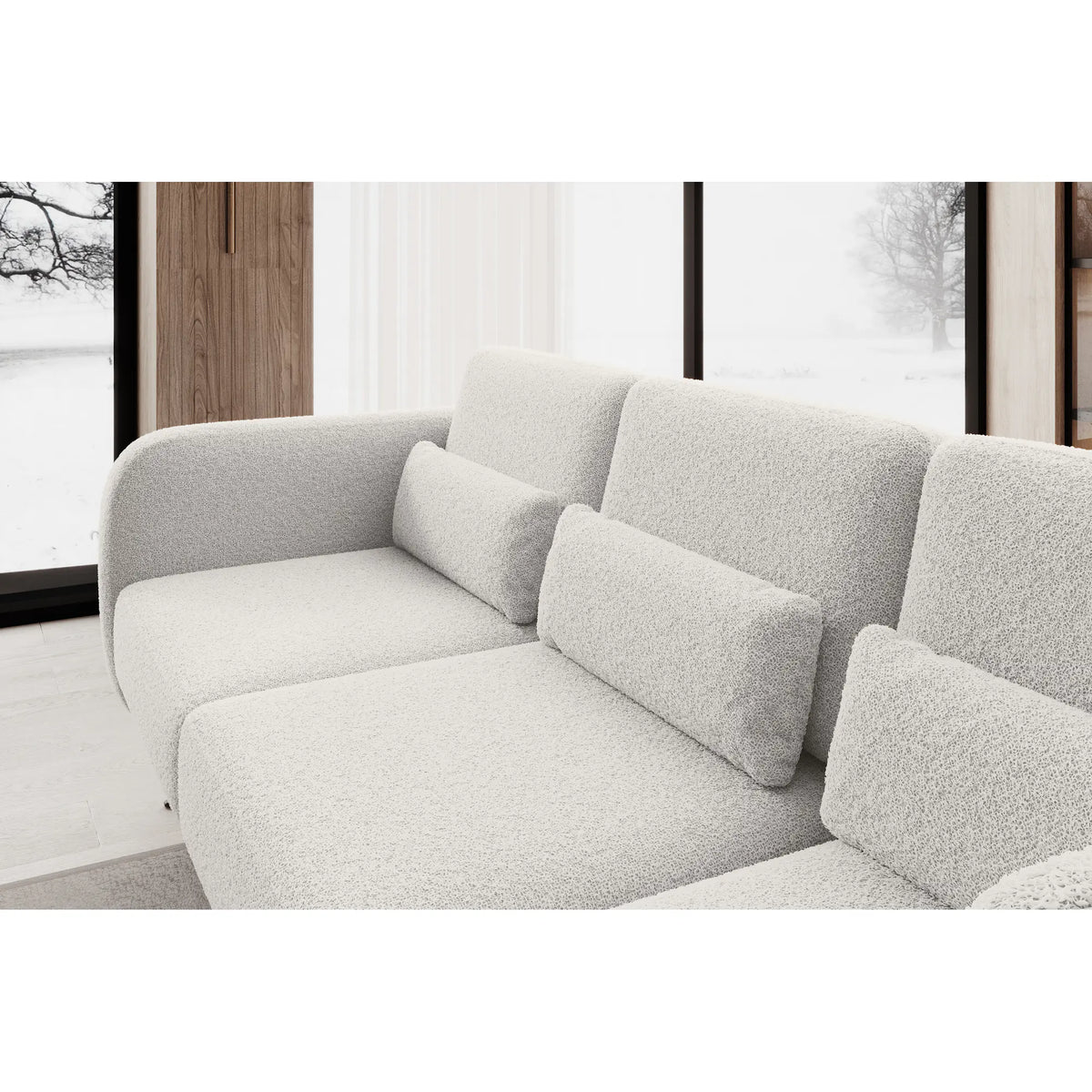Coltar ILUSIO L, personalizabil materiale Gama Premium, cu tetiere reglabile si reglaj electric, 248x205x104 cm