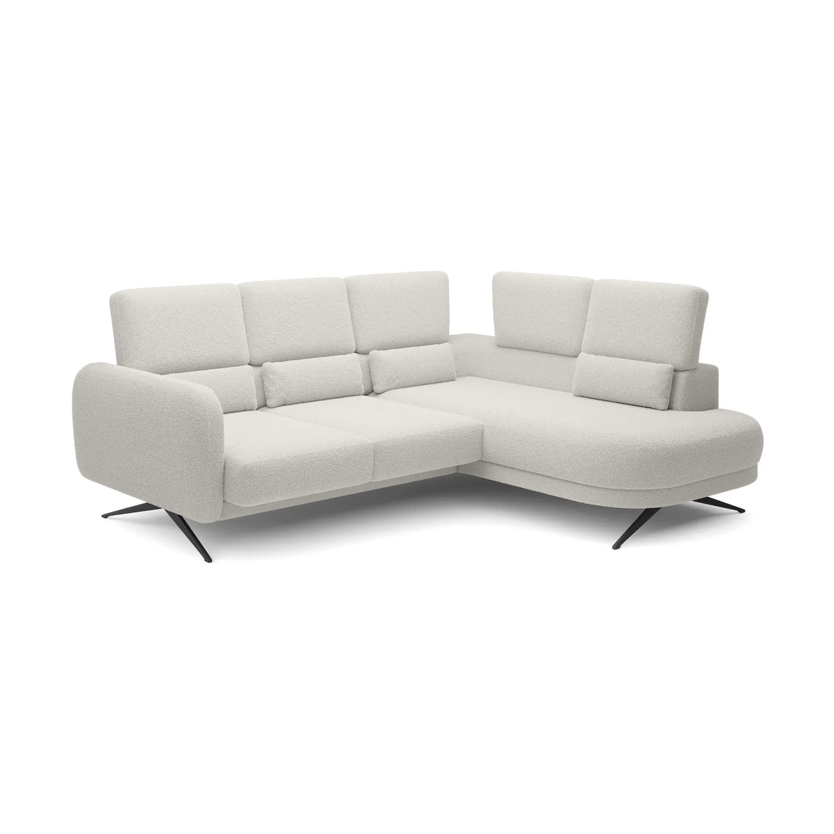 Coltar ILUSIO L, personalizabil materiale Gama Premium, cu tetiere reglabile si reglaj electric, 248x205x104 cm