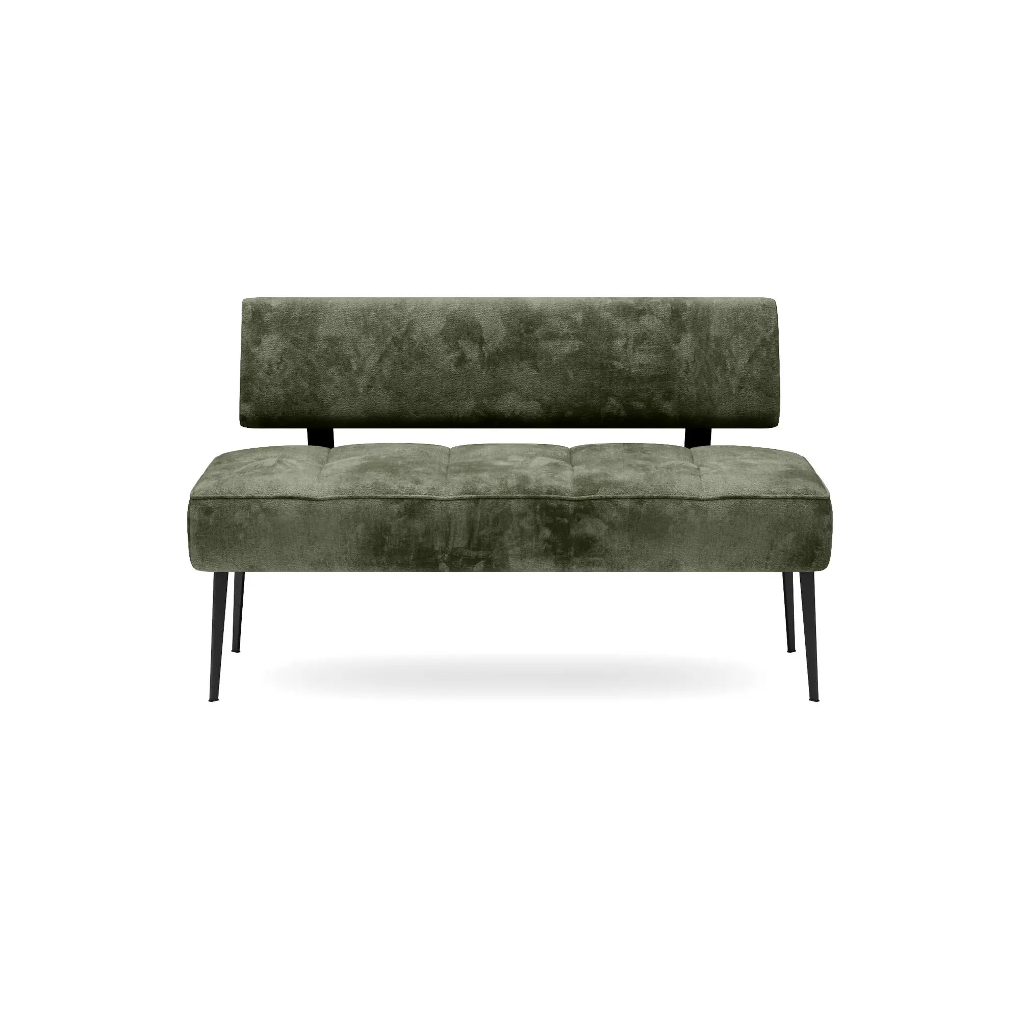 Coltar bucatarie BANCO, sezlong stanga, stofa catifelata verde inchis - Whisper 11, Gama Premium, 213x164x89 cm