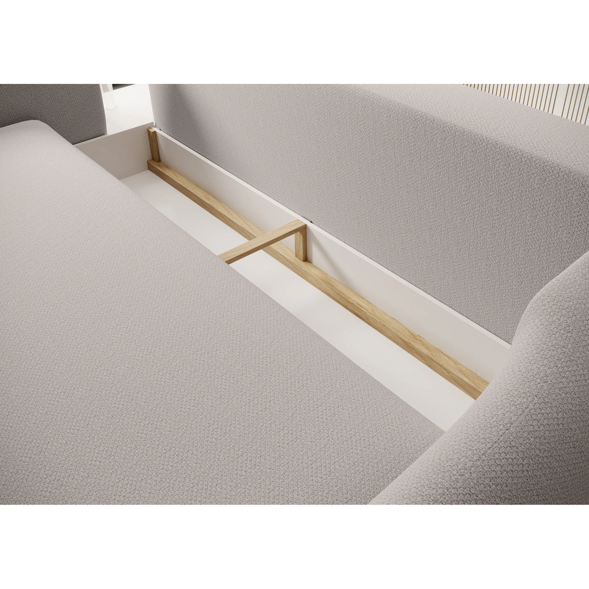 Canapea extensibila CANDY, stofa catifelata gri - Salvador 13, Gama Premium, lada depozitare, 228x98x87 cm