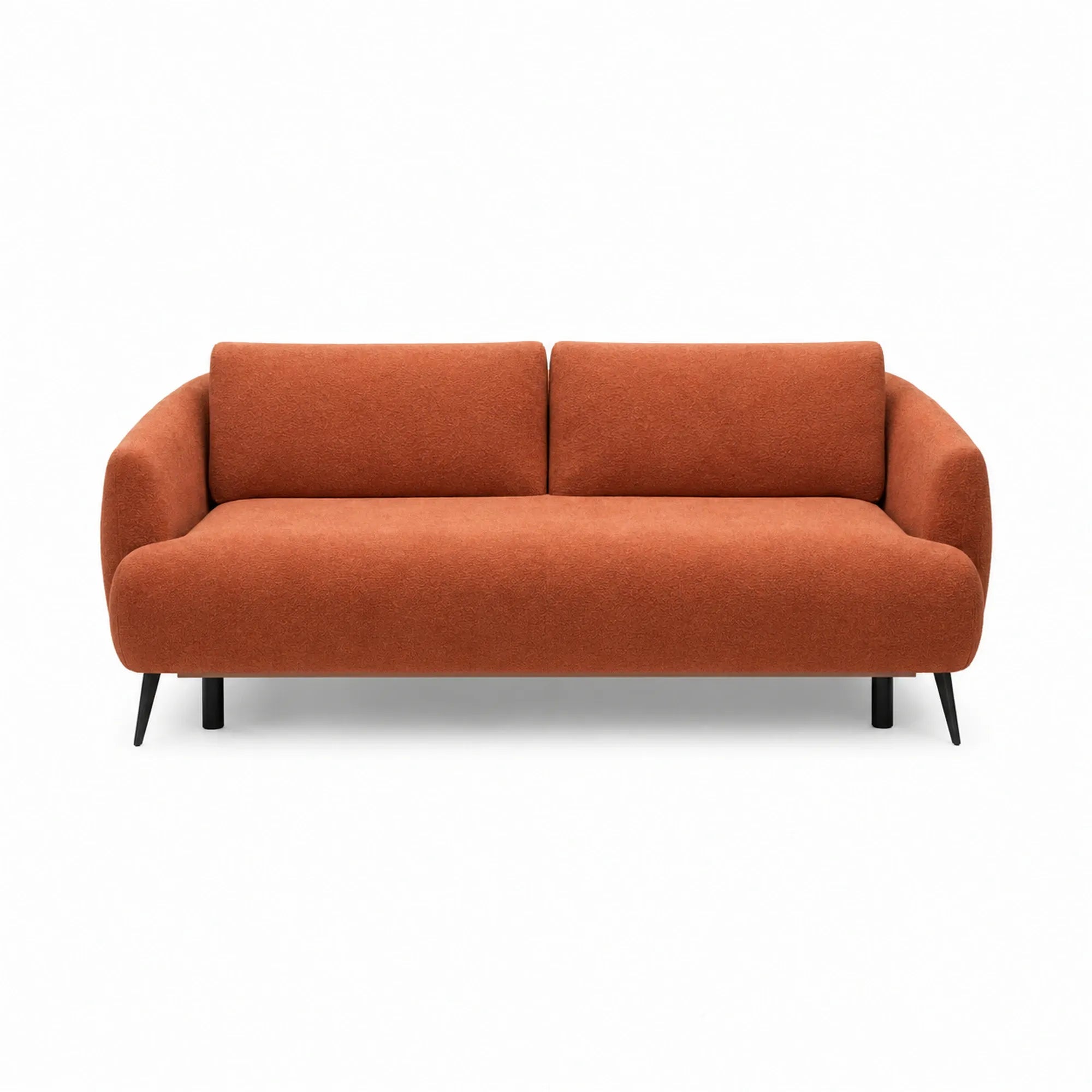 Canapea extensibila CANDY, stofa catifelata caramiziu - Salvador 07, lada depozitare, 228x98x87 cm