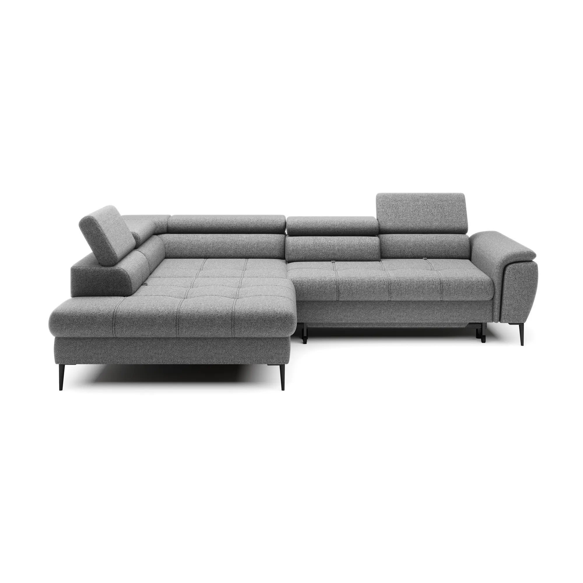 Coltar extensibil DENVER L, personalizabil materiale Gama Premium, cu lada depozitare, 288x218x94 cm