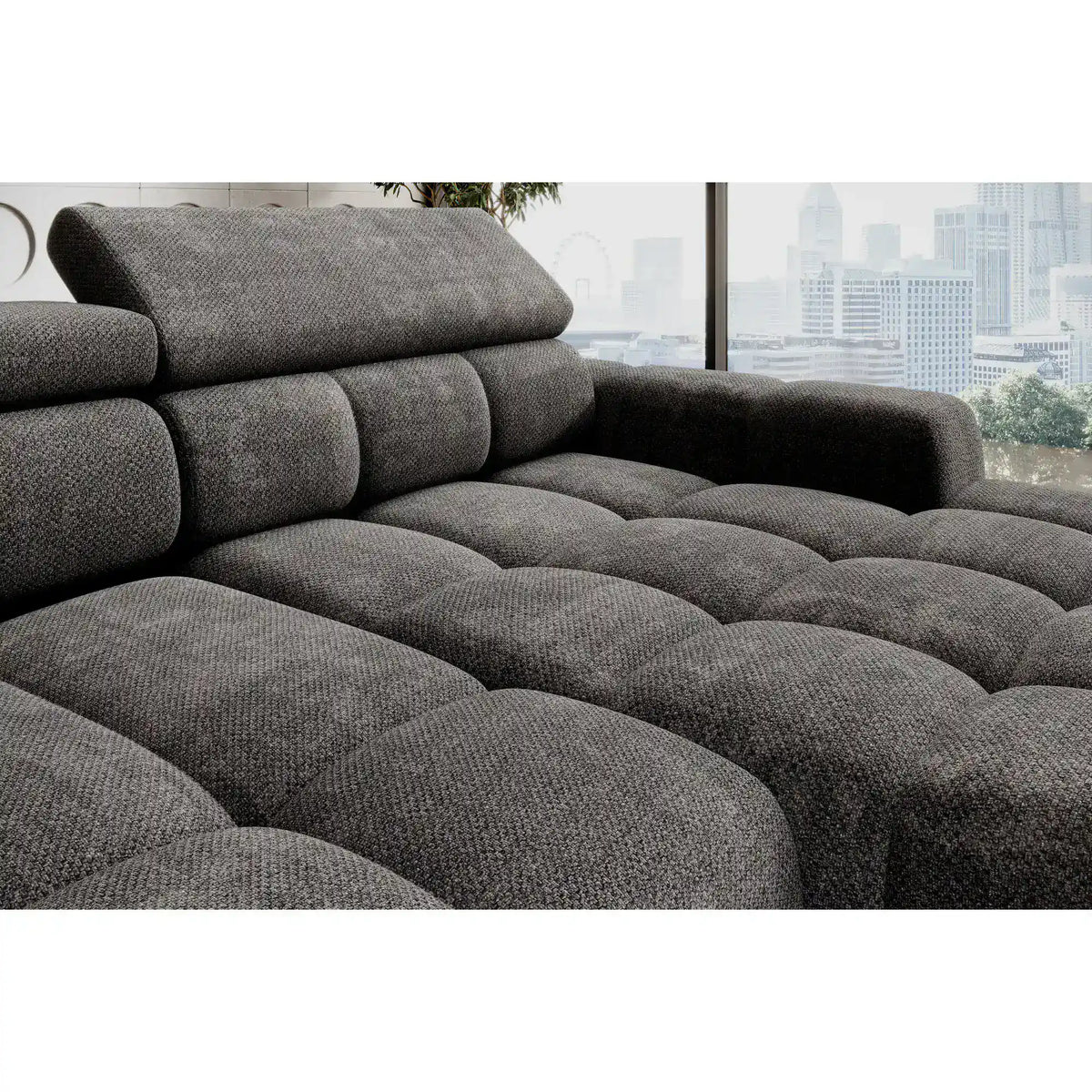Coltar BULL S, personalizabil materiale gama Oferta Avantaj, cu reglaj electric si tetiere reglabile, 285x168x97 cm