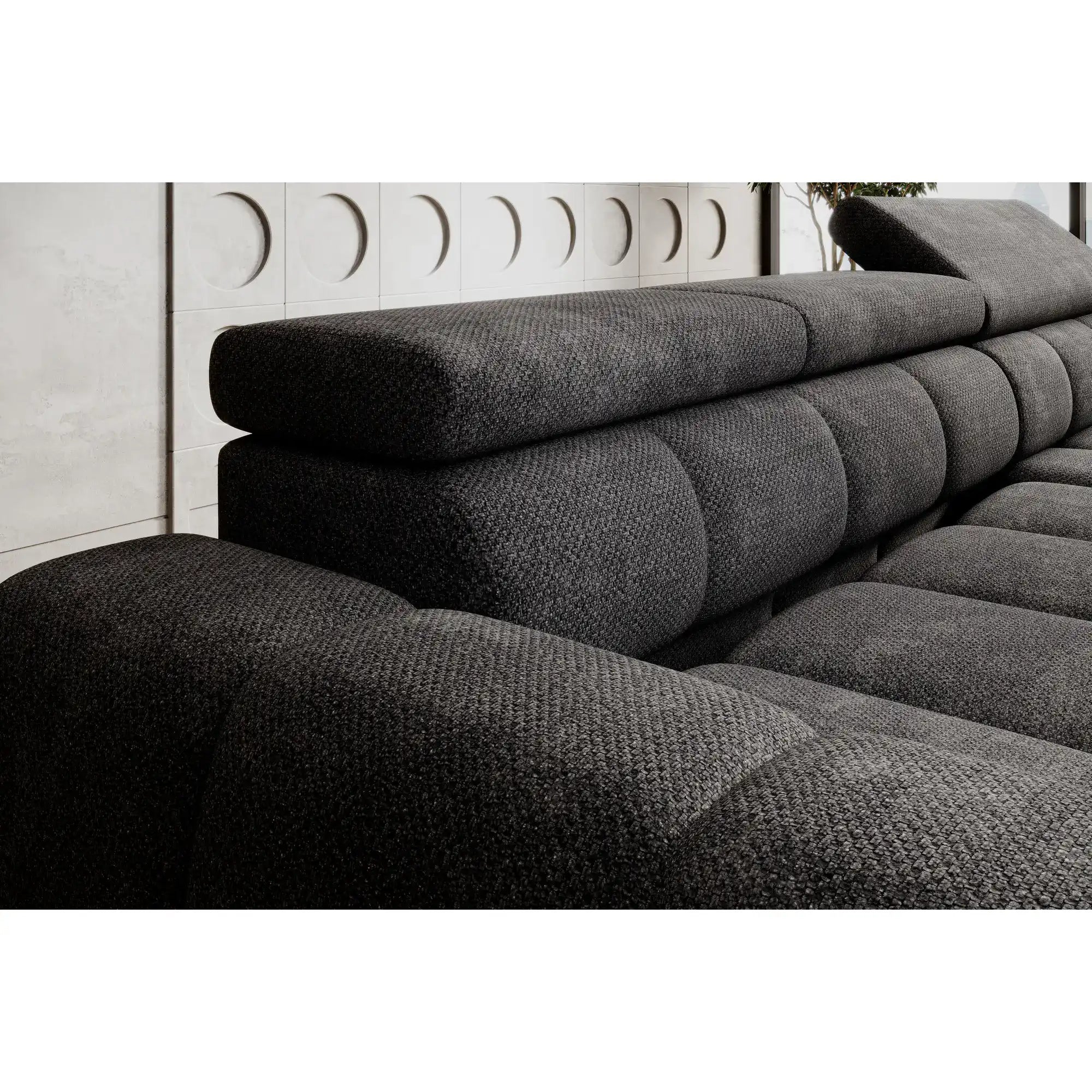 Coltar BULL S, personalizabil materiale Gama Premium, cu reglaj electric si tetiere reglabile, 285x168x97 cm