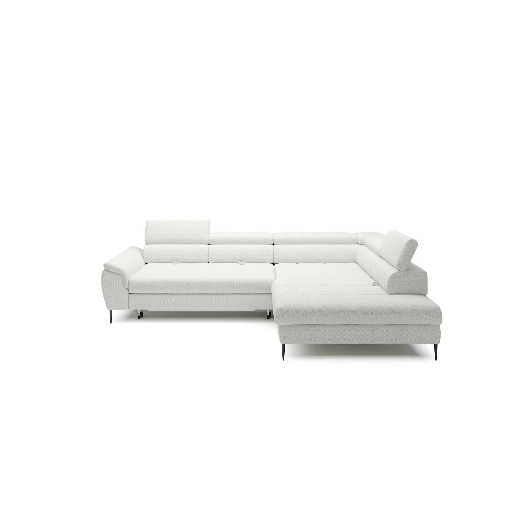 Coltar extensibil EMPOLI L, personalizabil materiale gama Oferta Avantaj, cu lada depozitare si tetiere reglabile, 289x218x94 cm
