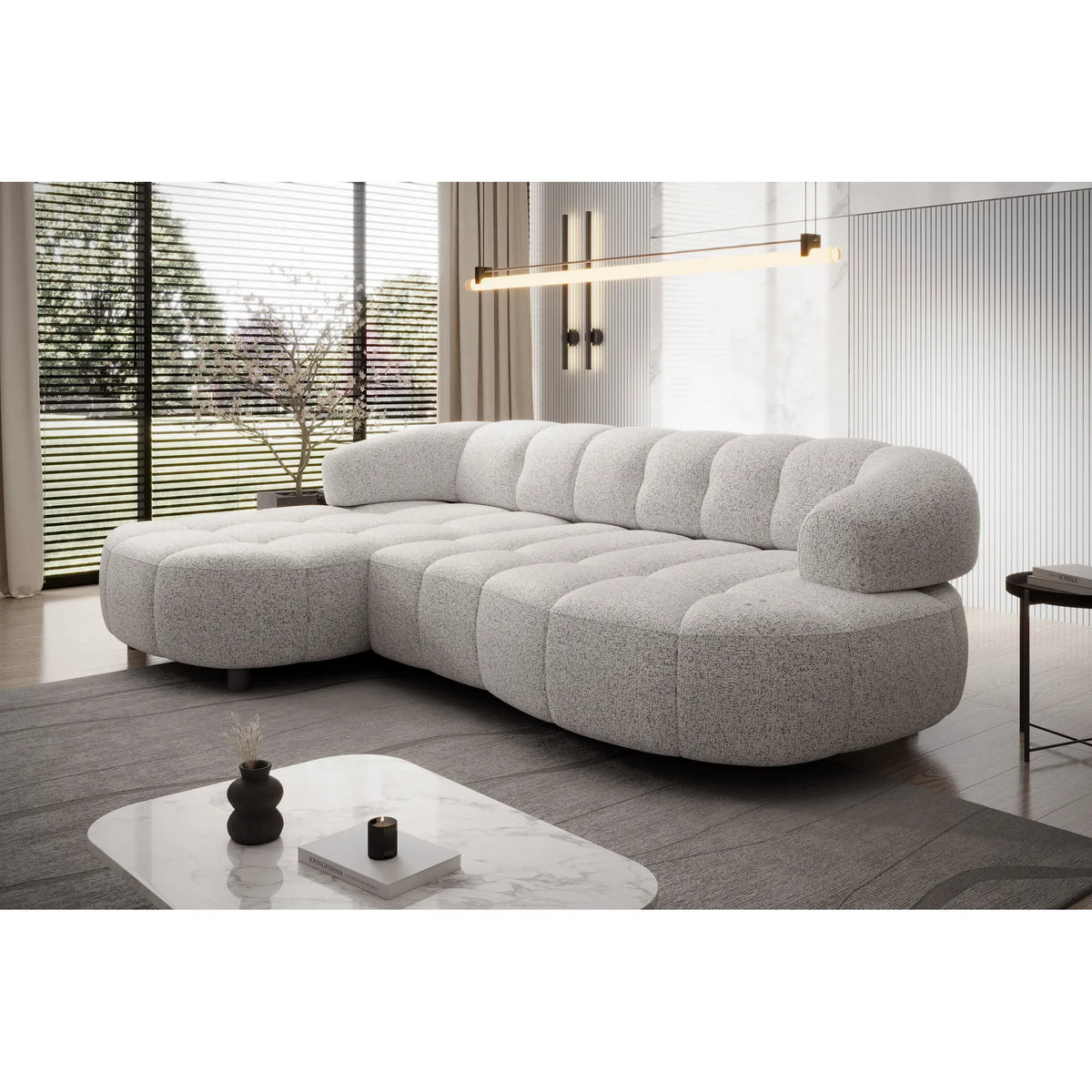Coltar VELPA S, personalizabil materiale Gama Premium, cu reglaj electric, 284x183x79 cm