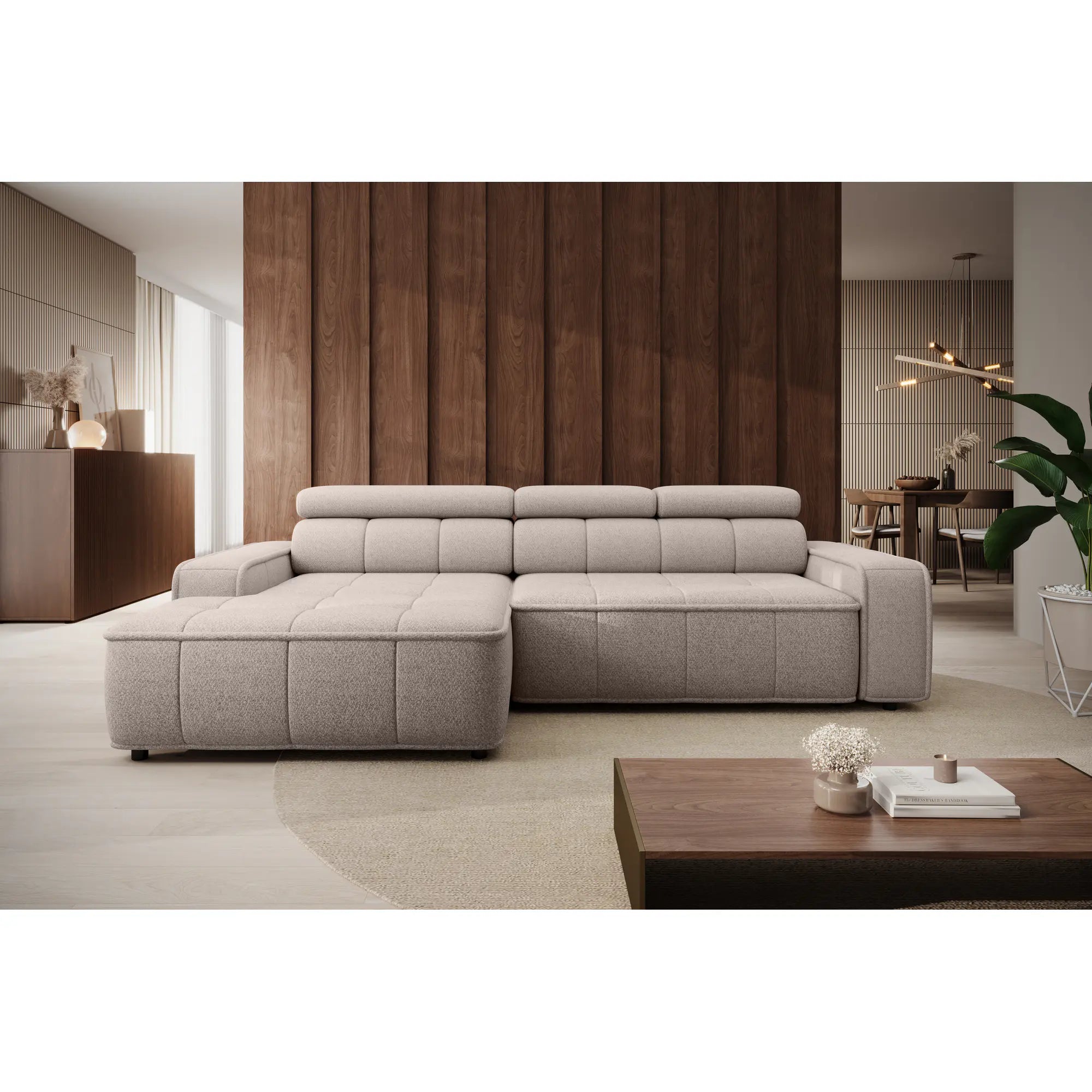 Coltar THIAGO S, personalizabil materiale Gama Oferta Avantaj, cu reglaj electric, 280x170x99 cm