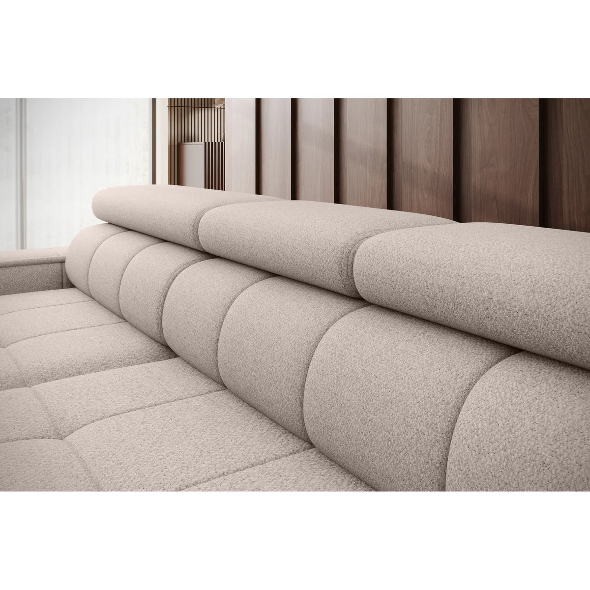 Coltar THIAGO S, personalizabil materiale Gama Premium, cu reglaj electric, 280x170x99 cm