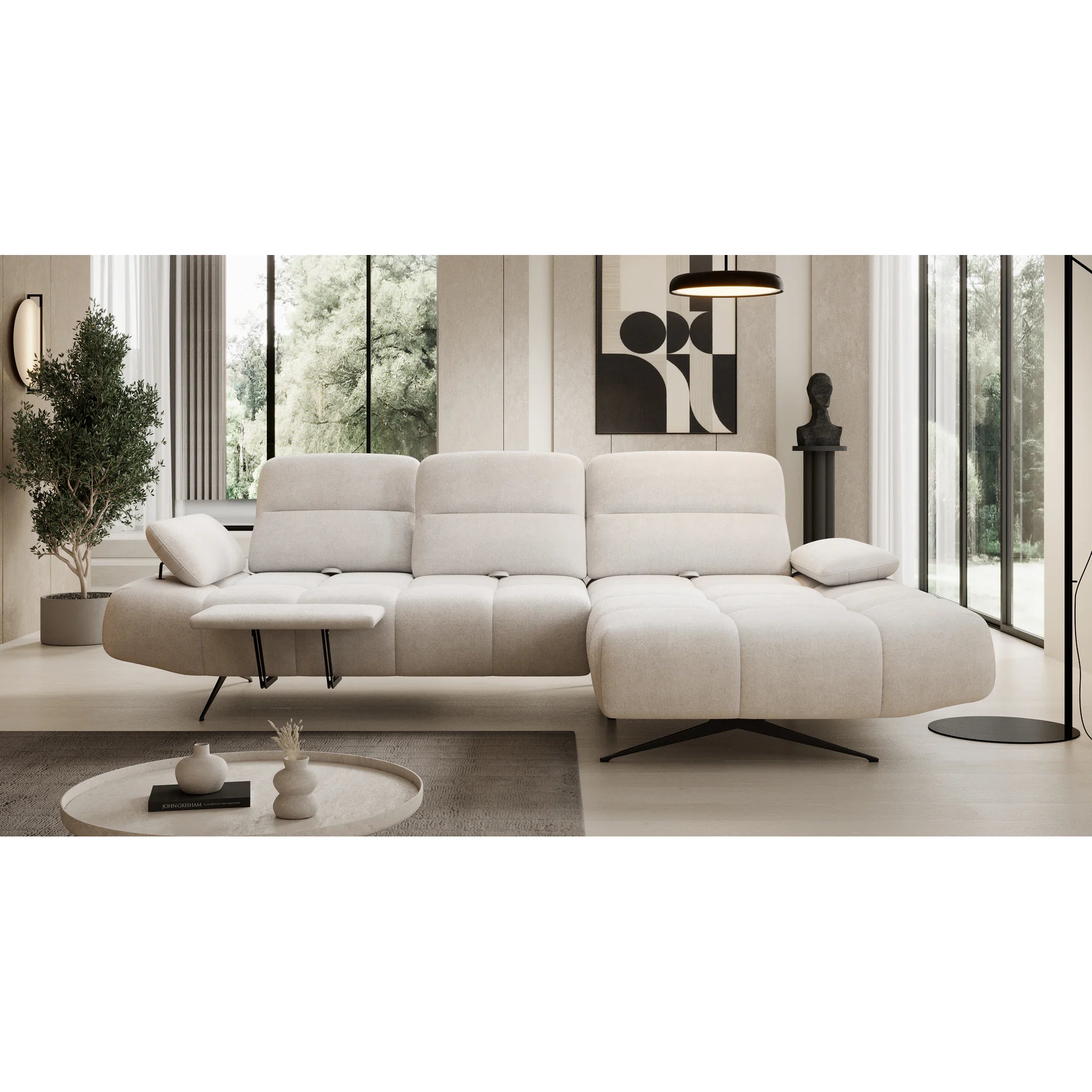 Coltar FALCAO S, personalizabil materiale Gama Premium, tetiere reglabile, 284x173x91 cm