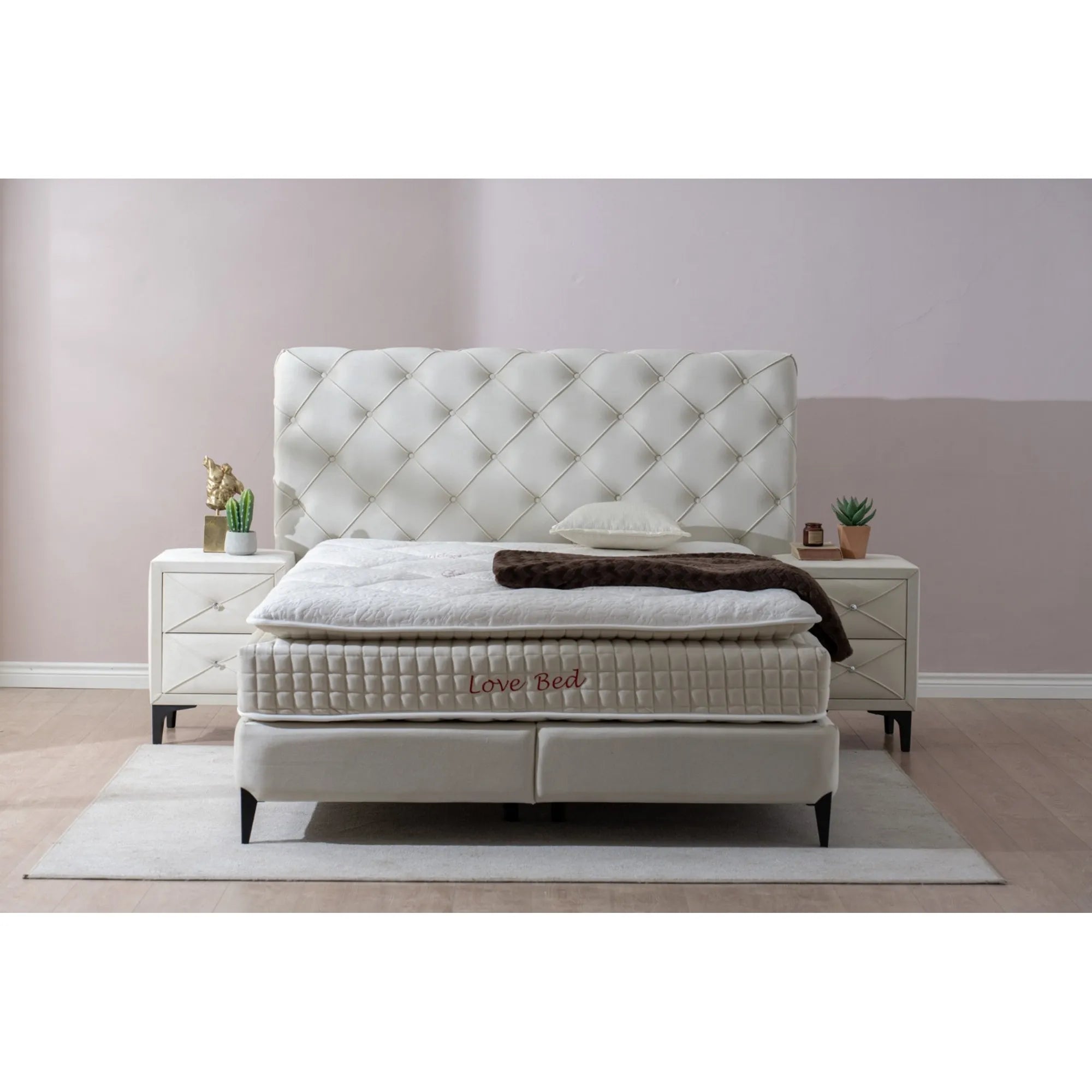 Saltea LOVE BED, alb/crem, 160x200 cm