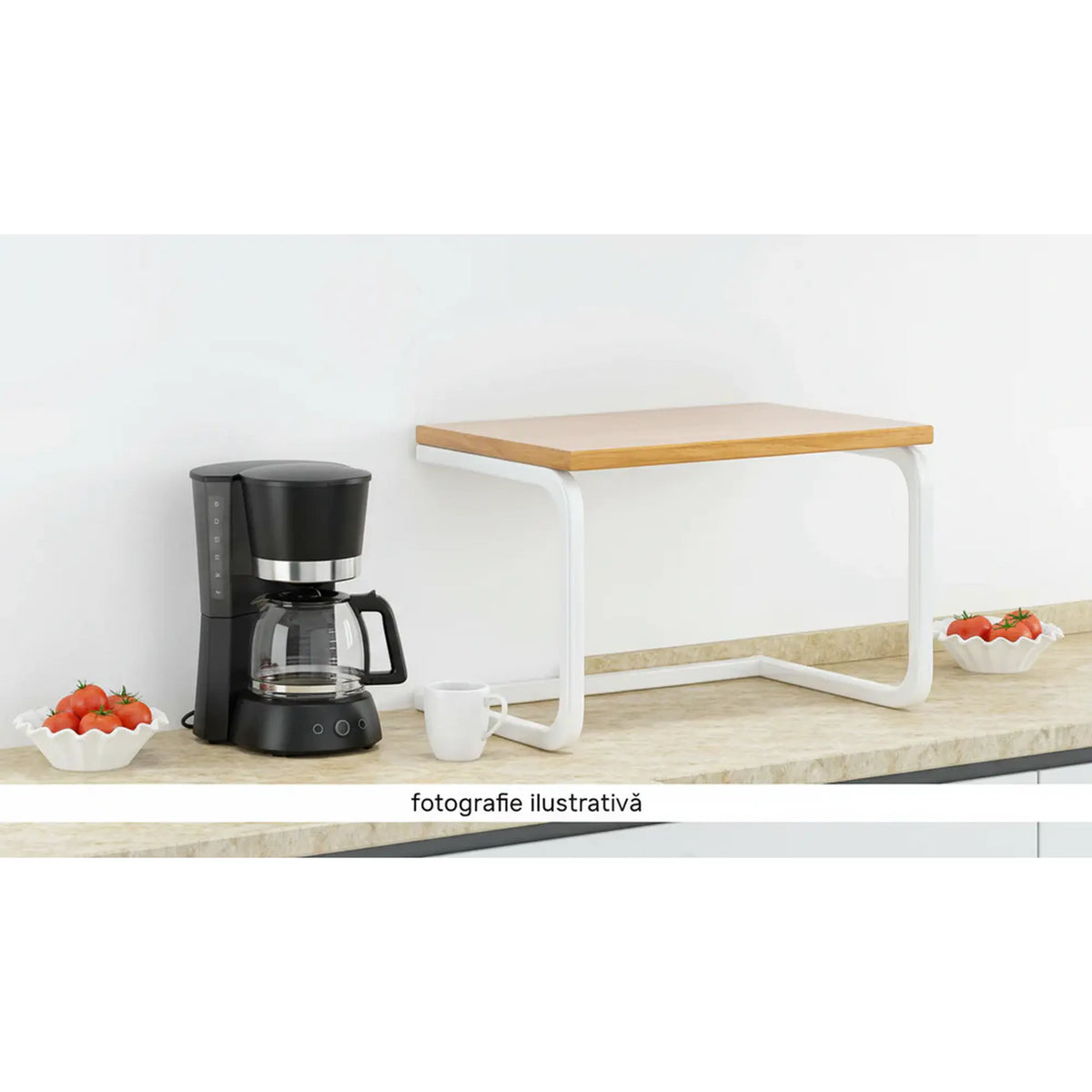 Raft AVENO, alb/stejar, 57x38x38 cm