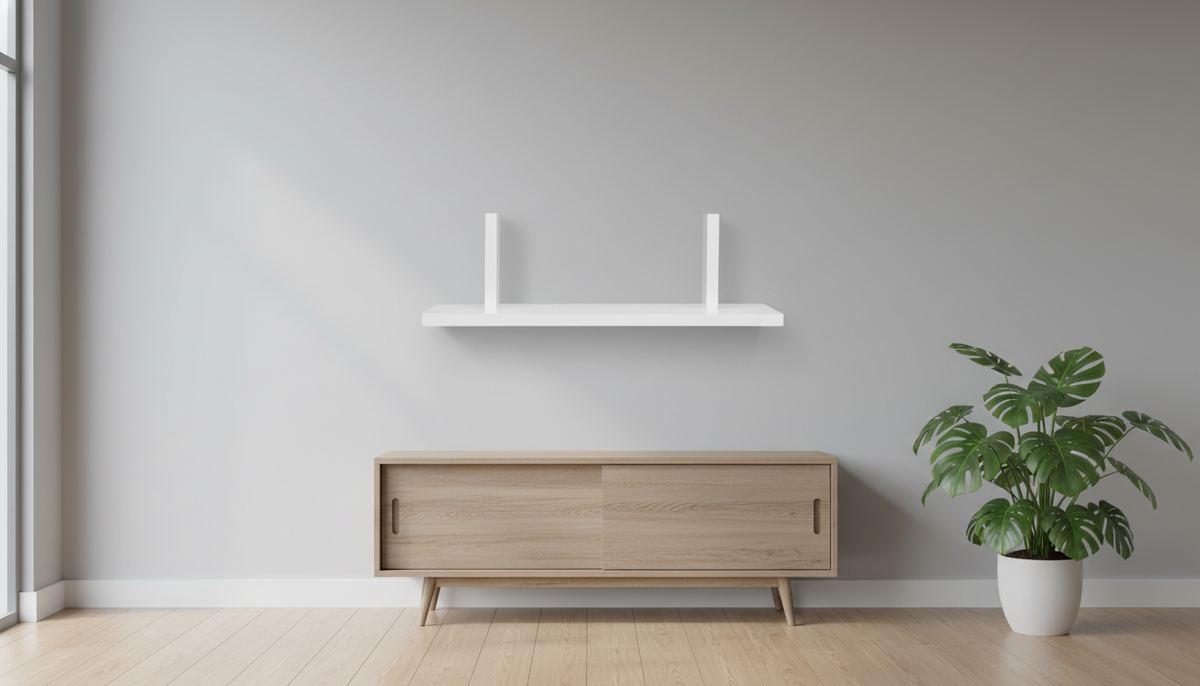 Polita JUNONA LINE, alb, PAL, 50x14x15 cm