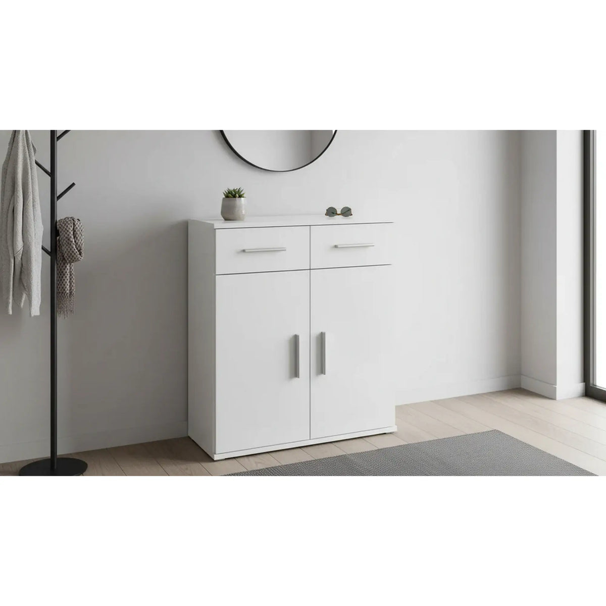 Comoda RESITA TYP 2, alb, DTD laminat, 71x35x80 cm