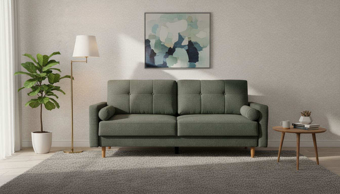 Canapea extensibila TORENT, stofa catifelata verde - Vogue 11, 220x98x95 cm