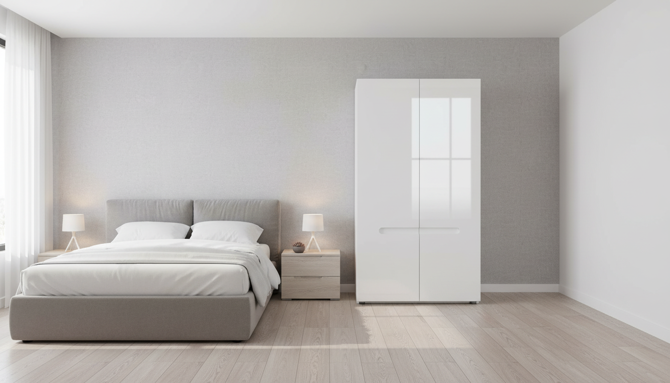 Dulap AZTECA TRIO, alb, PAL, 105x57x193 cm