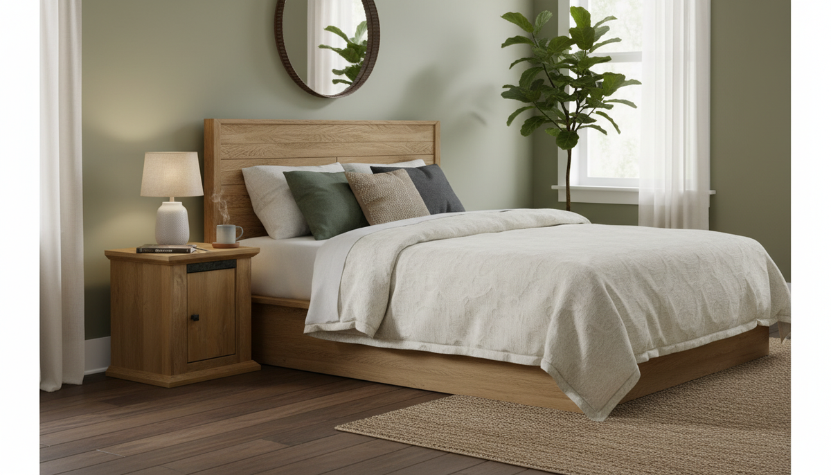 Noptieră LEON MZ19, stejar grand, PAL laminat, 45x40x48 cm