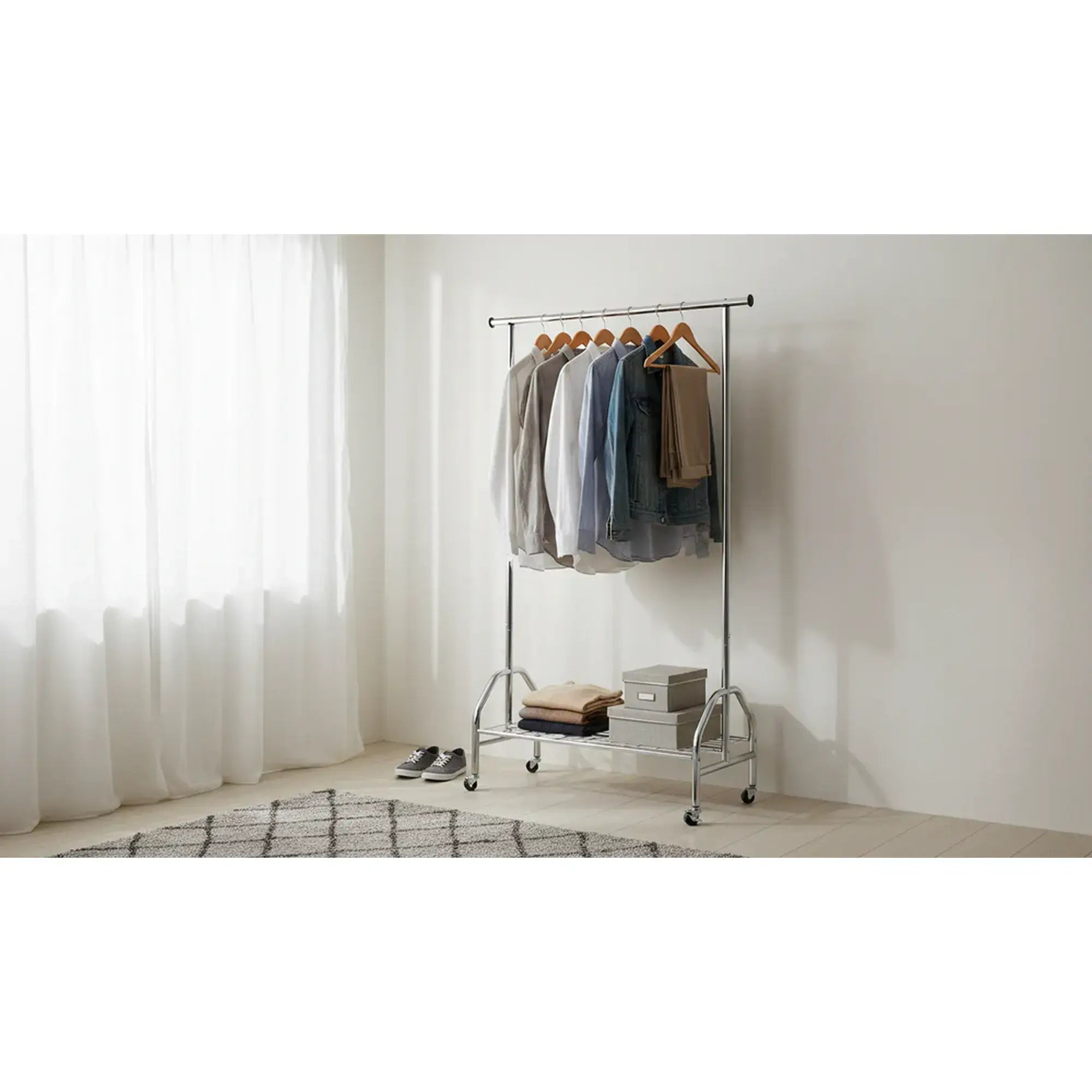Stander haine WU18, crom, otel, 120x49x181 cm