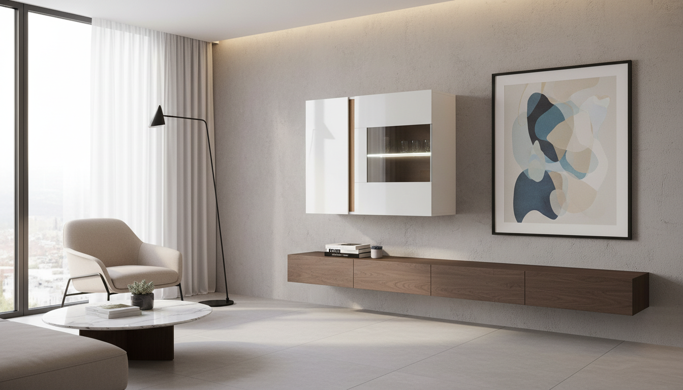 Vitrina CITY, alb/stejar, PAL melaminat/sticla, 97x40x83 cm