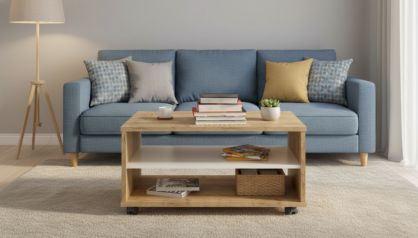Masuta cafea RIOMA TYP 32, stejar artisan/alb, DTD laminat, 90x60x45 cm