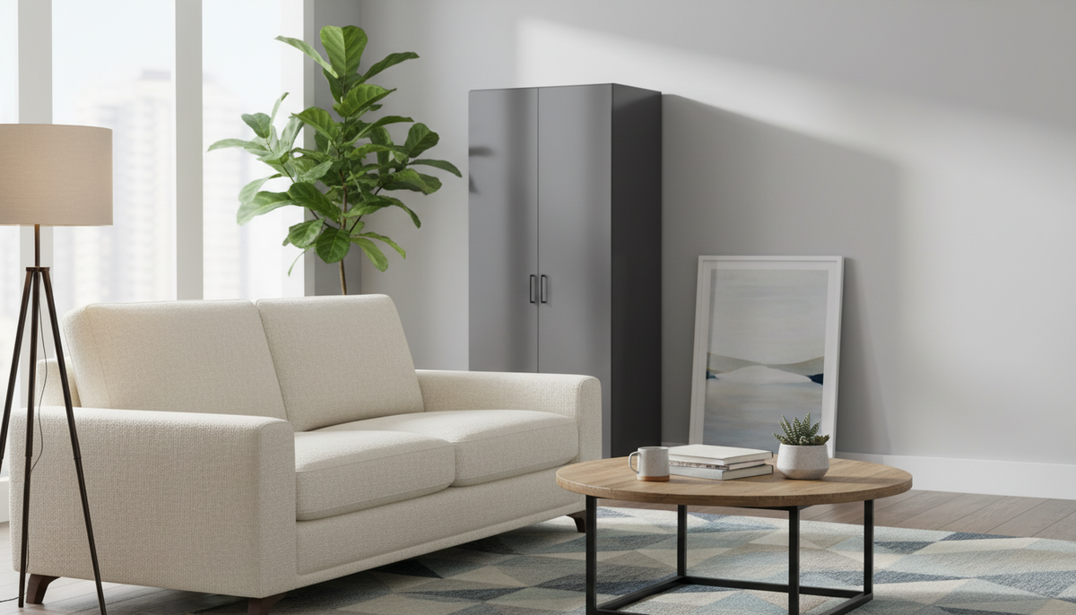 Dulap FLEX, gri grafit, PAL, 100x66x240 cm