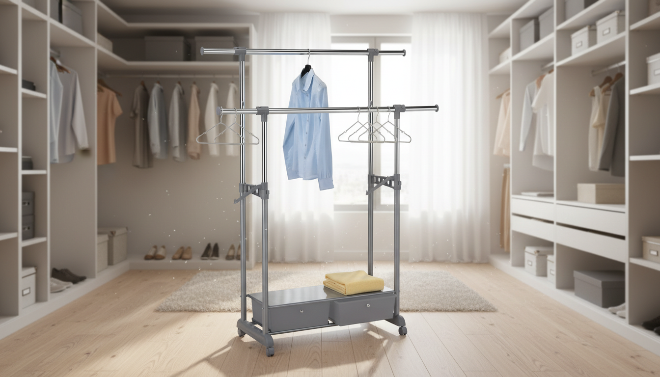 Stander haine PAX, gri, plastic/metal, 143x44x176 cm