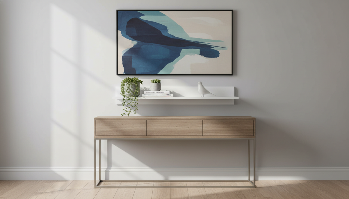 Polita AZTECA TRIO, alb, PAL melaminat, 105x20x20 cm