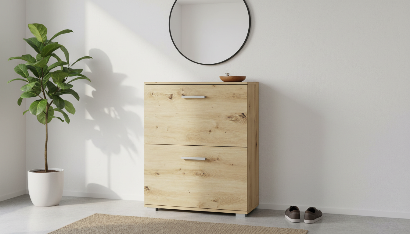 Pantofar LIMA ST3, stejar artisan, PAL laminat, 70x32x82 cm