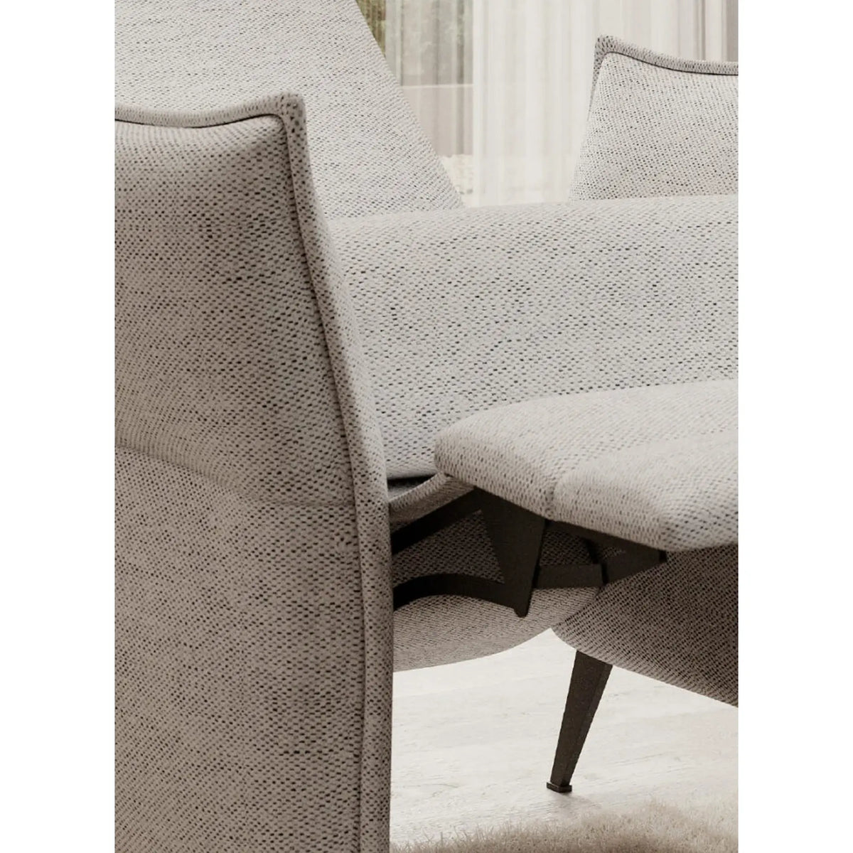 Fotoliu recliner XAVI, personalizabil materiale gama Premium, 79x88/158x105 cm