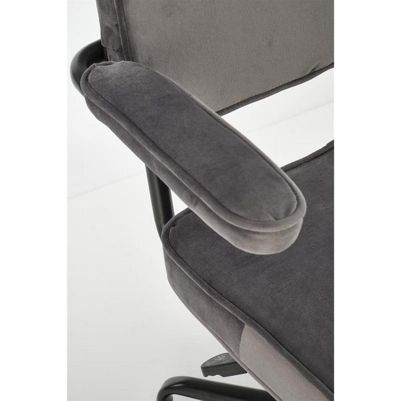 Scaun de birou FIDEL, gri/negru, stofa, 62x56x81 cm
