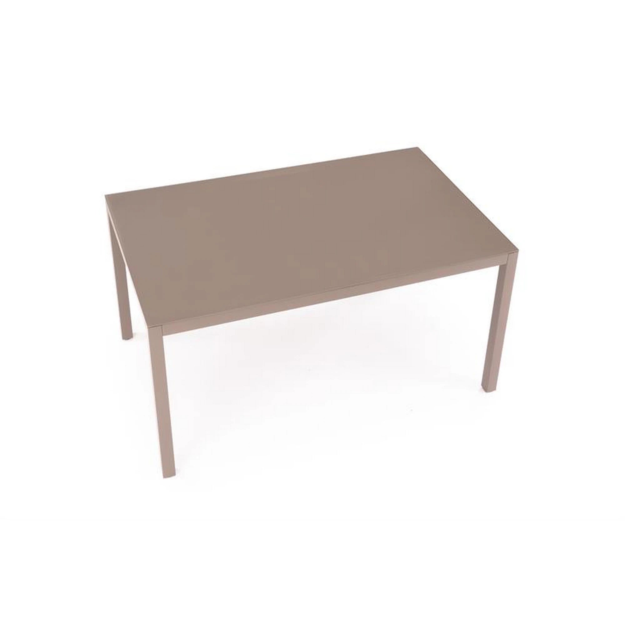 Masa gradina HOVER, bej/cappuccino, sticla/metal, 150x90x75 cm