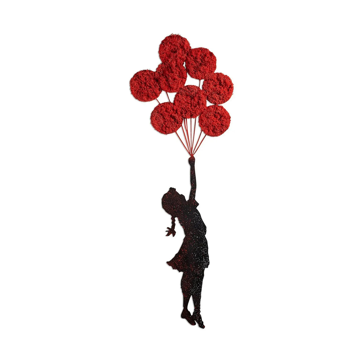 Accesoriu decorativ BANKSY - 11-1, roșu / negru, metal, 100x34 cm