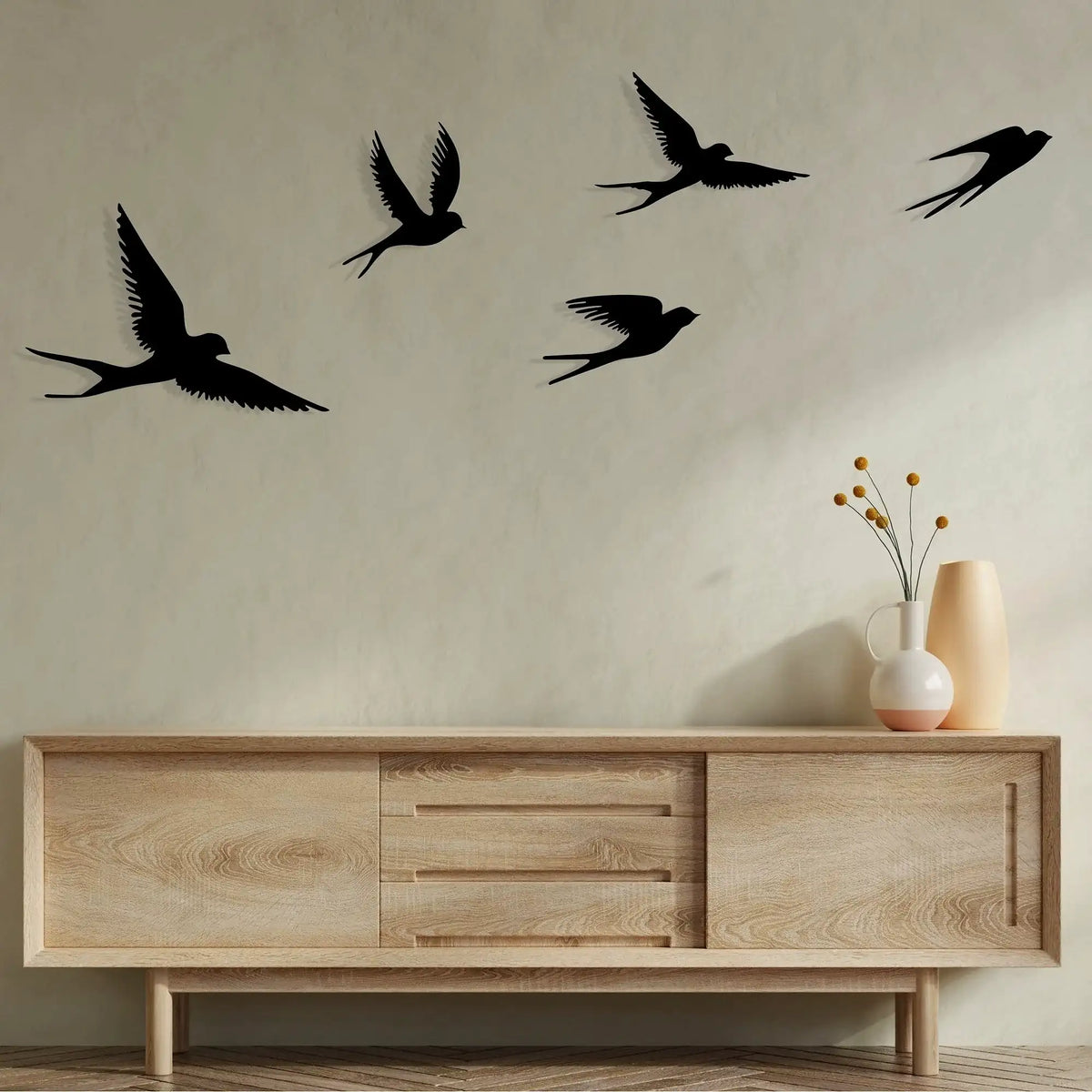 Accesoriu decorativ CROW, negru, metal