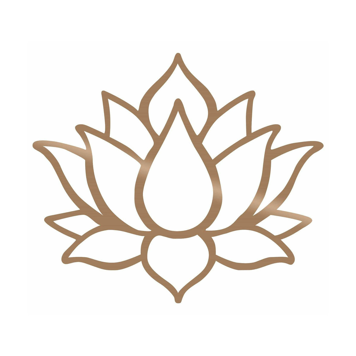 Accesoriu decorativ LOTUS FLOWER 1, auriu, metal, 50x43 cm