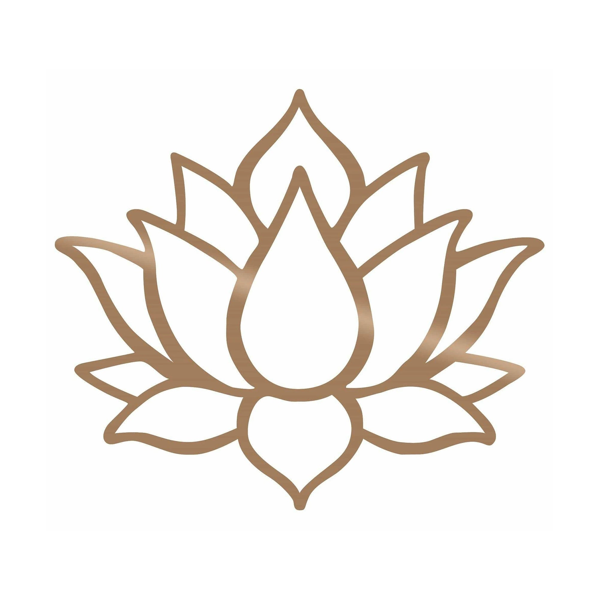 Accesoriu decorativ LOTUS FLOWER 1, auriu, metal, 50x43 cm