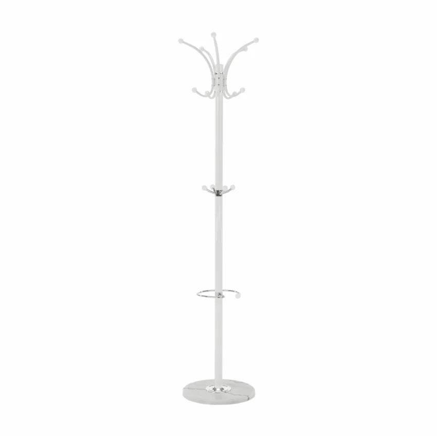 Cuier pom ALAN NEW, alb, metal/marmura, 37x175 cm