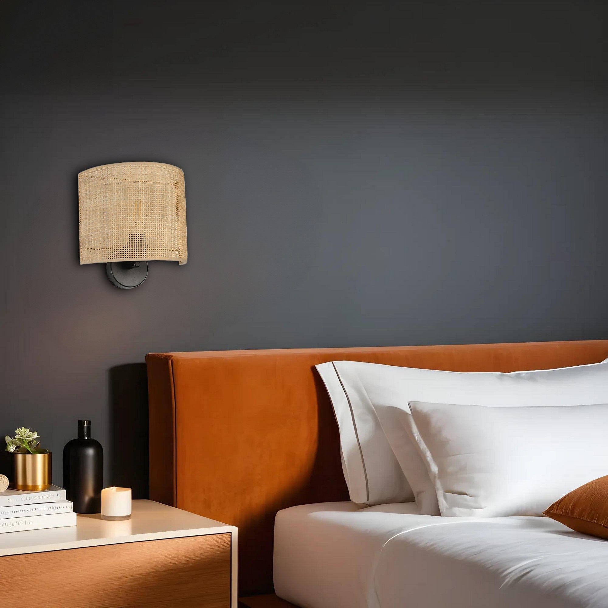 Aplica 846STL4127, bej/negru, lemn/metal, 25x25x20 cm