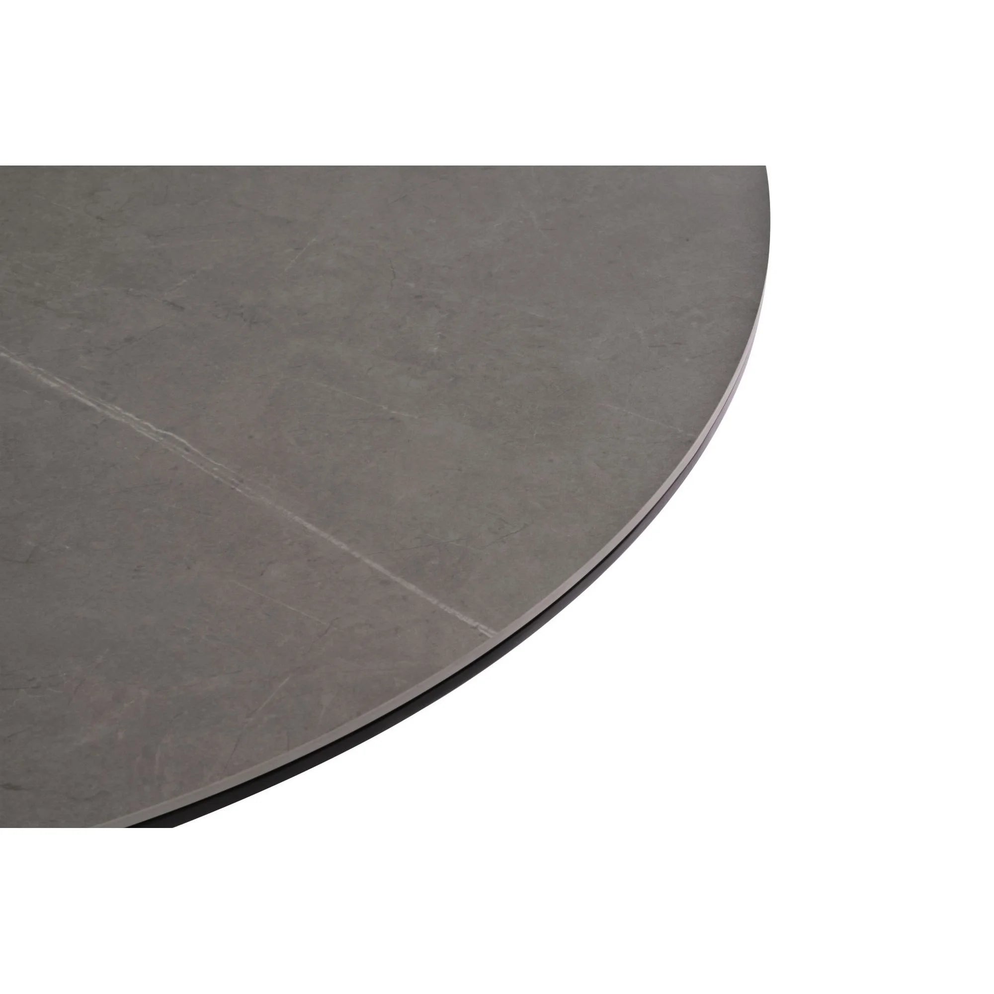 Masa extensibila ARES, gri cu efect de marmura/negru, ceramica/metal, 120/150x85x76 cm