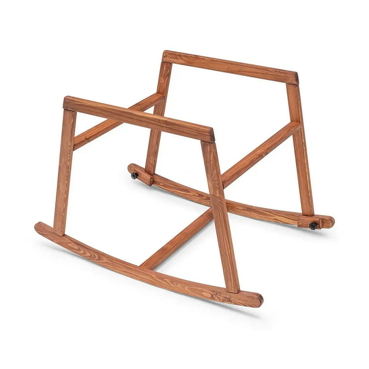 Balansoar bebelusi HIER, negru/stejar inchis, lemn de pin/poliester, 90x58x70 cm