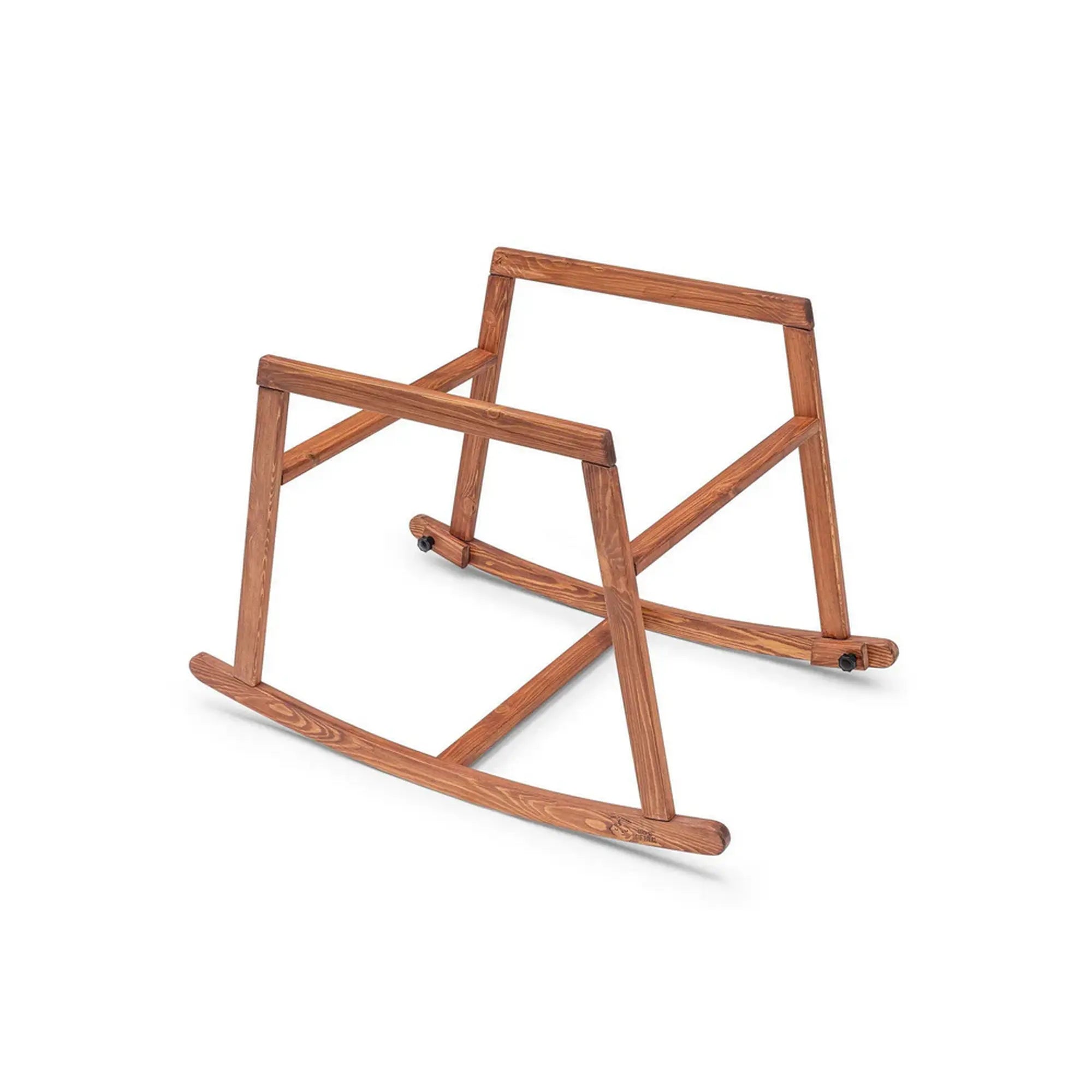 Balansoar bebelusi HIER, negru/stejar inchis, lemn de pin/poliester, 90x58x70 cm