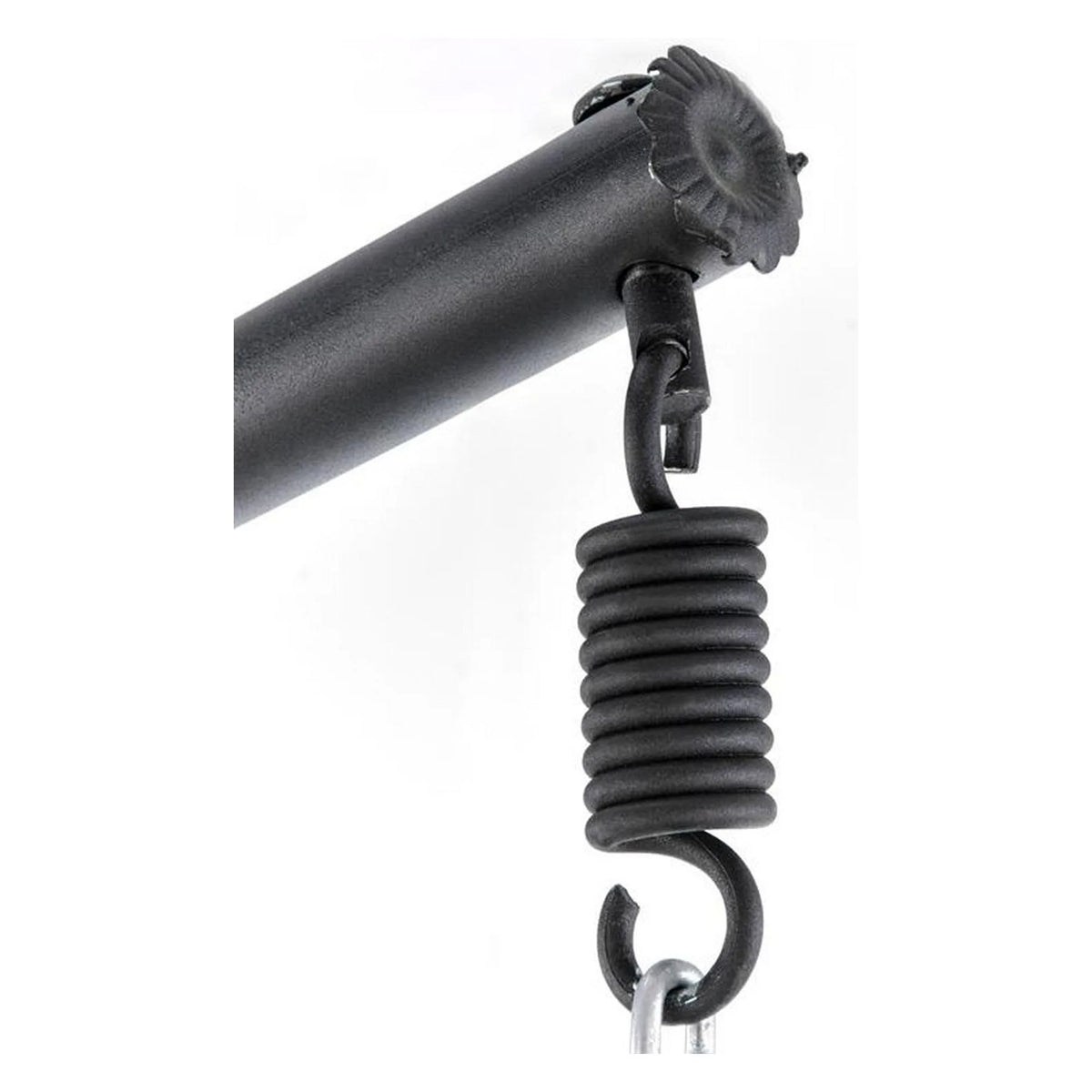 Balansoar gradina EGGY, gri/negru, rattan sintetic/stofa, 106x106x195 cm