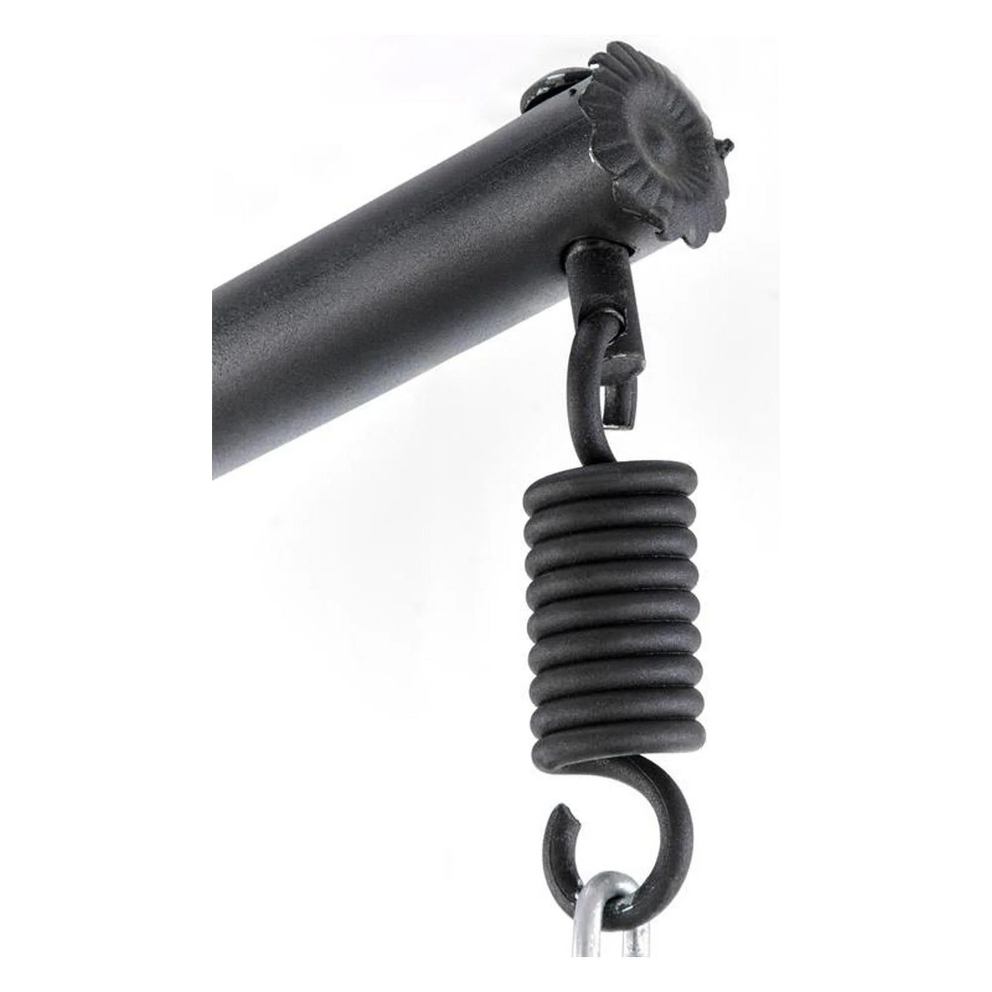 Balansoar gradina EGGY, gri/negru, rattan sintetic/stofa, 106x106x195 cm