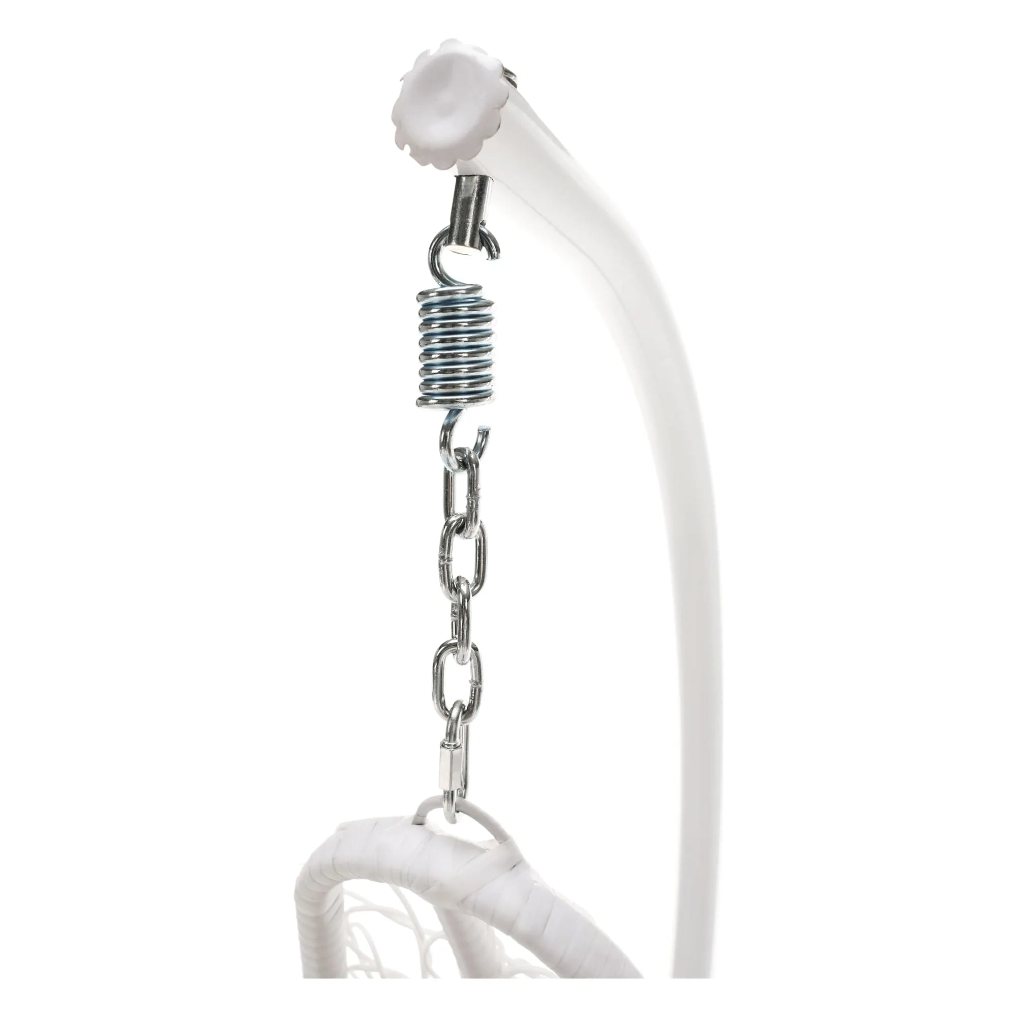 Balansoar gradina KALEA 2 NEW, alb/multicolor, metal/stofa clasica, 105x105x195 cm