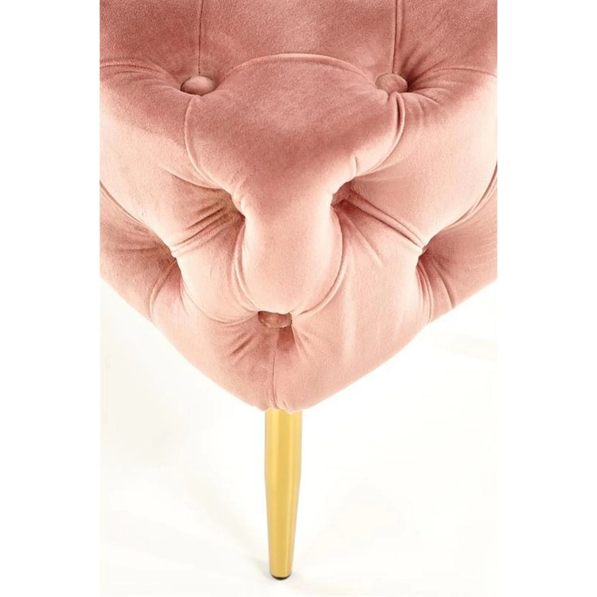 Banca ATHENA, stofa catifelata roz, 100x45x40 cm